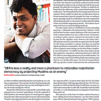 Interview with Open Magazine, Delhi, November 2016