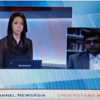 In conversation with the anchor of Channel News Asia (Singapore) about India’s elections, April 2014